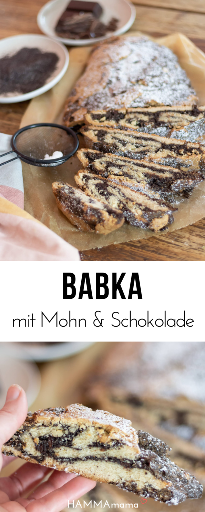 Schokoladen-Mohn-Babka - Rezept für Hefekuchen mit Mohnfüllung und Schokolade